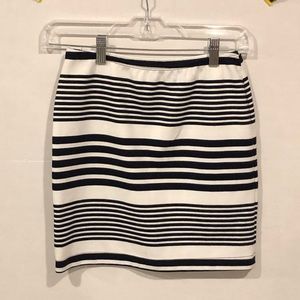 American Apparel Striped Navy & White Skirt Sz L